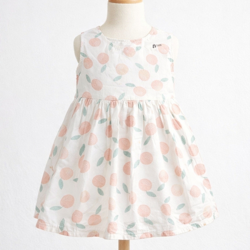 Adorable Vintage Korean Cotton Dress for Toddler | 2–3Y